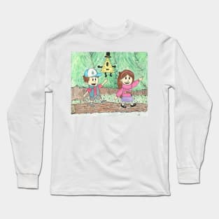 Gravity Falls Calvin & Hobbes style Long Sleeve T-Shirt